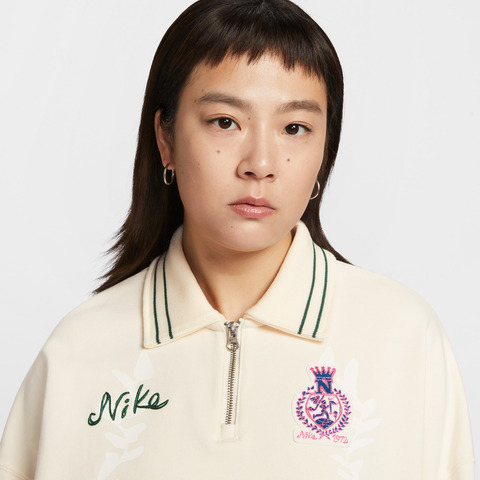 NIKE耐克2026女子AS W NSW FLC OS NNSC QZ POLO G针织有领长TIQ3943-110