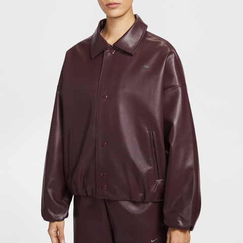 NIKE耐克2026女子AS W NSW KTMH WVN COACH JKT GC皮衣IQ8170-652