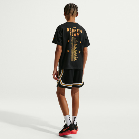 Nike KidsNike Kids2026男大童LJ K NK TEE M90 OR针织无领短TIQ0257-010