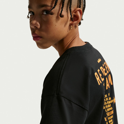 Nike KidsNike Kids2026男大童LJ K NK TEE M90 OR针织无领短TIQ0257-010