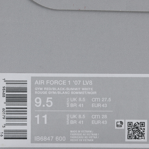NIKE耐克2026男子AIR FORCE 1 '07 LV8休闲IB6847-600