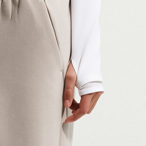 Nike KidsNike Kids2026女大童G NK MAVN DF RIBBED LS TOP针织无领长TIM1761-100