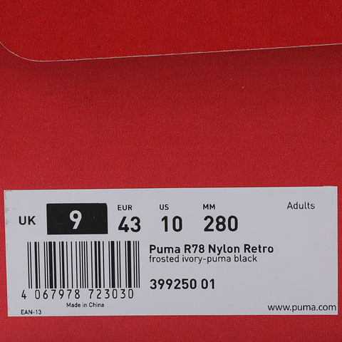 puma彪马2025中性中性-Puma R78 Nylon Retro-米白色-黑色R7839925001