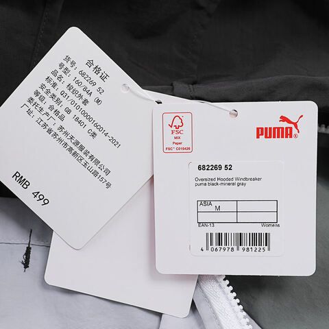 puma彪马2024女子女子-梭织外套-黑色-矿物灰梭织连帽外套68226952