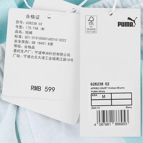 puma彪马2024男子短裤62823802
