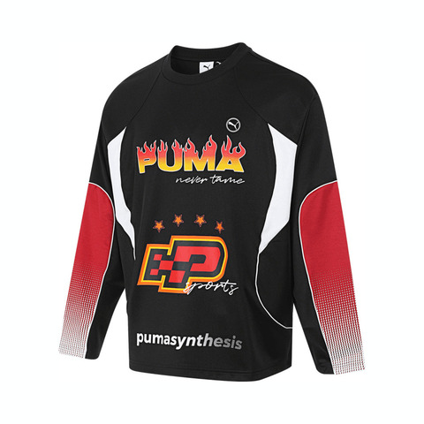 puma彪马2024中性-长袖T恤-黑针织无领长T63108201