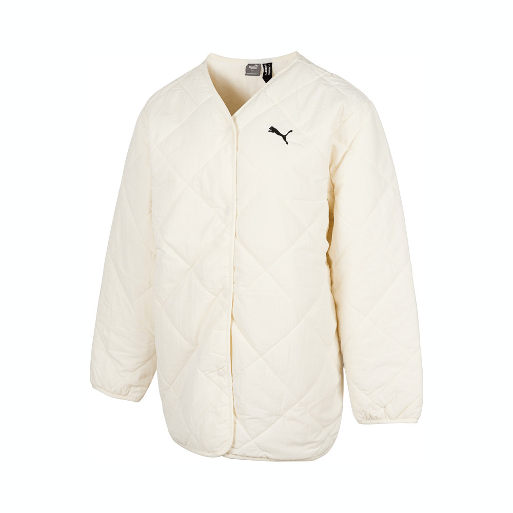 puma彪马2024女子-Lightweight Collarless Padded Jacket W-白色薄棉服68609187