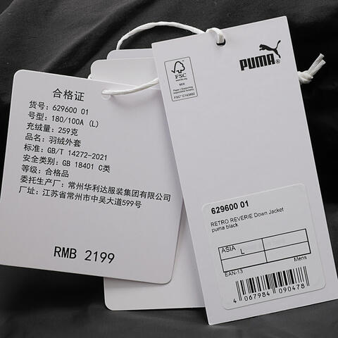 puma彪马2024中性-RETRO REVERIE Down Jacket-羽绒服62960001