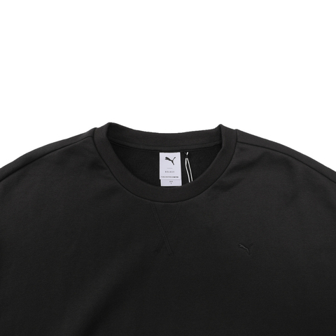 puma彪马2024中性-RETRO REVERIE Crew FL-黑针织无帽卫衣62960401