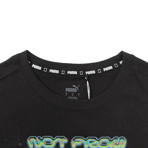 puma彪马2024男子-短袖T恤-黑针织无领短T62778801