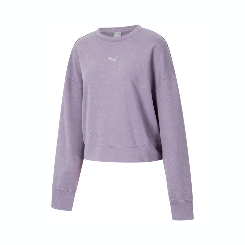 puma彪马2024女子-DARE TO GYM2K Relaxed Washed Crew TR-针织无帽卫衣62905330