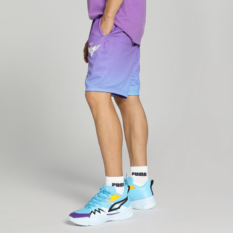 puma彪马2024男子男子-MELO CHARLOTTE GRAPHIC SH-紫色-全印花针织短裤62774501