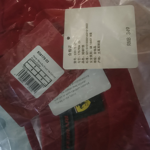 puma彪马2024男子男子-Ferrari Race Big Shield Tee Colored-Rosso Corsa针织无领短T53817502