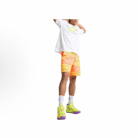 puma彪马2024男子男子-MELO SPARK AOP SHORT-Yellow Burst-AOP针织短裤62774301