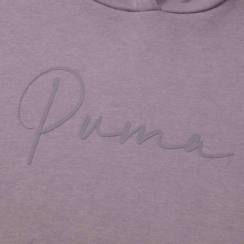 puma彪马2024女子女子-Puma Tonal Script Hoodie TR-Pale Plum针织连帽卫衣68606230