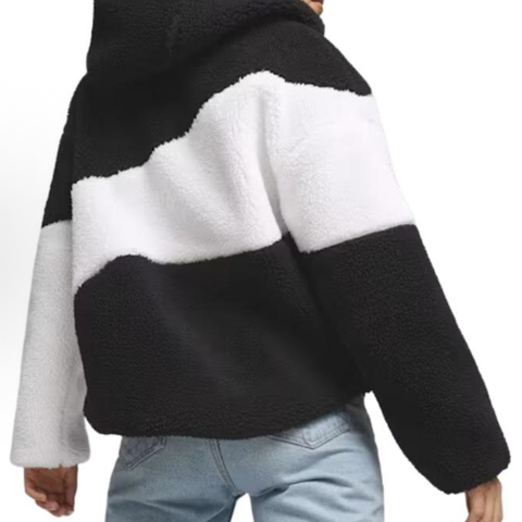 puma彪马2024女子女子-Big Cat Hooded Sherpa Jac-黑色人造毛绒外套67834901