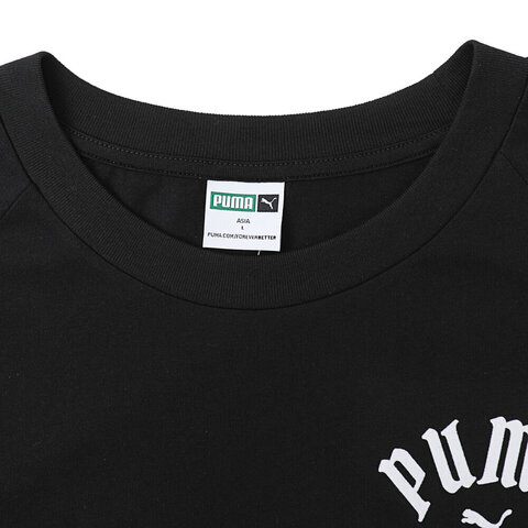 puma彪马2024男子男子-CLASSICS PLAY.PARIS. Tee-黑色针织无领短T63032401