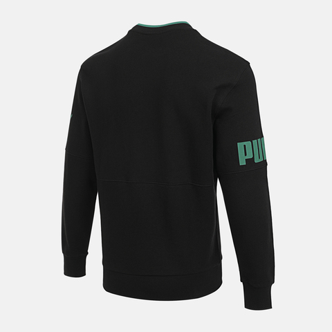 puma彪马2025男子男子-针织卫衣-黑色-深绿色针织无帽卫衣67666651