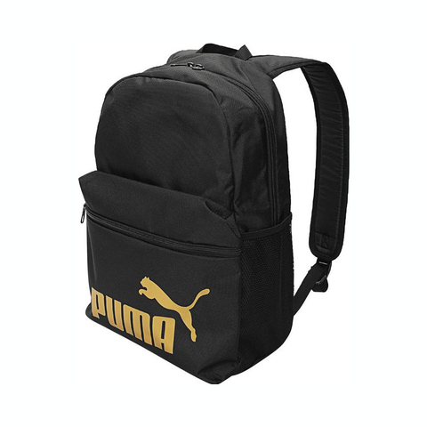 puma彪马2025中性中性-PUMA PHASE Backpack-黑色-金色-NO.1 logo双肩包09116403