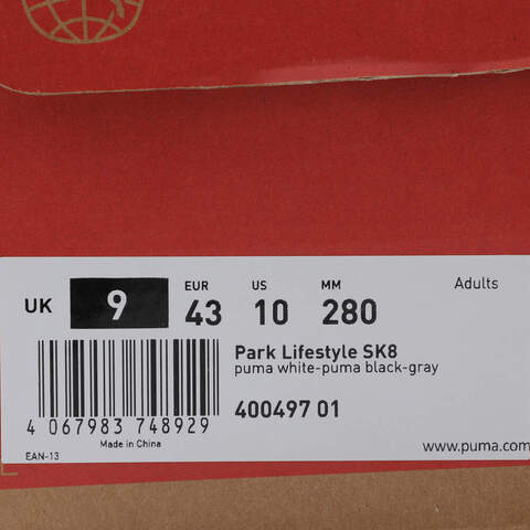 puma彪马2025中性中性-Park Lifestyle SK8-彪马白-黑色-灰色Park40049701