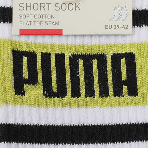 puma彪马2025中性中性-PUMA UNISEX SHORT SOCK 1P APAC-电子黄-白色中袜93540531