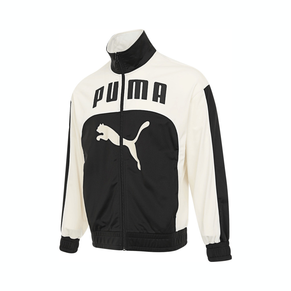 puma彪马2025中性中性-FUTURE.PUMA.ARCHIVE Relaxed Track Jacket-黑色-雪白色针织无帽外套63146851