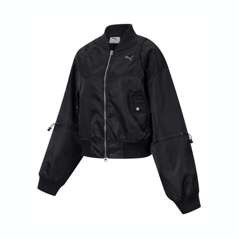 puma彪马2025女子女子-DARE TO WOVEN BOMBER-黑色梭织无帽外套63324501