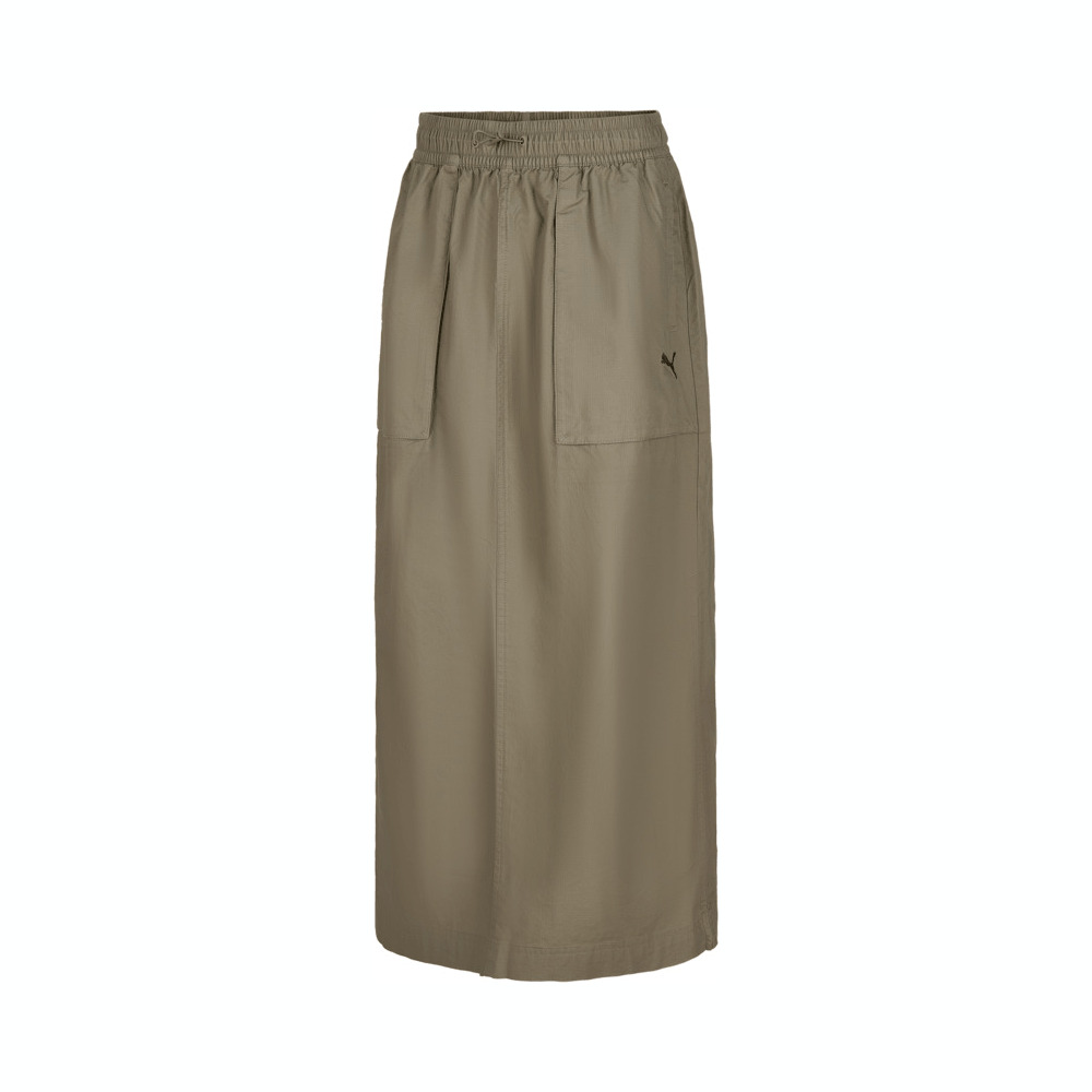 puma彪马2025女子女子-FUTURE.PUMA.ARCHIVE Zip-Off Maxi Woven Skirt-浅草绿梭织长裙63194783