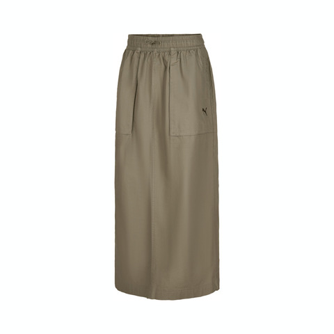 puma彪马2025女子女子-FUTURE.PUMA.ARCHIVE Zip-Off Maxi Woven Skirt-浅草绿梭织长裙63194783