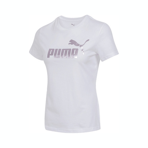 puma彪马2025女子女子-ESS No. 1 Logo Tee (s)-彪马白针织无领短T68893857