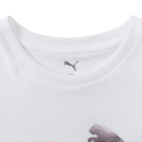 puma彪马2025女子女子-ESS No. 1 Logo Tee (s)-彪马白针织无领短T68893857