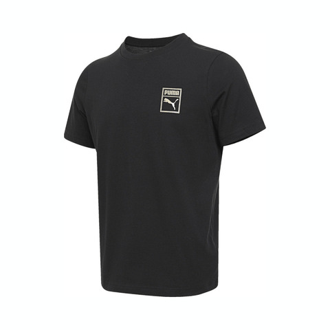 puma彪马2025中性中性-ESS METALLIC Logo Tee-黑色针织无领短T68927001