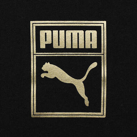 puma彪马2025中性中性-ESS METALLIC Logo Tee-黑色针织无领短T68927001
