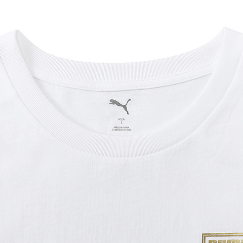 puma彪马2025中性中性-ESS METALLIC Logo Tee-彪马白针织无领短T68927002