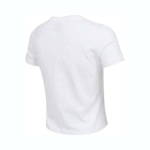 puma彪马2025女子女子-GRAPHIC PUMA PT Logo Tee W-彪马白针织无领短T63298502