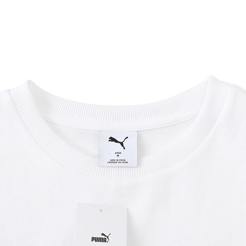 puma彪马2025女子女子-GRAPHIC PUMA PT Logo Tee W-彪马白针织无领短T63298502