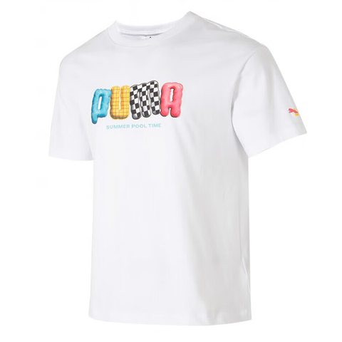 puma彪马2025男子男子-GRAPHIC PUMA PT Tee-彪马白针织无领短T63298302