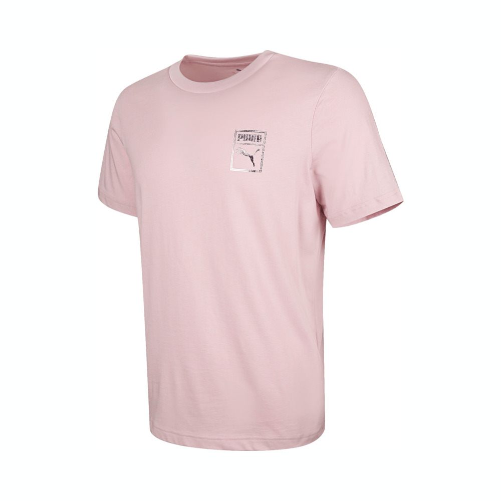 puma彪马2025中性中性-ESS METALLIC Logo Tee-玫瑰红色针织无领短T68927090