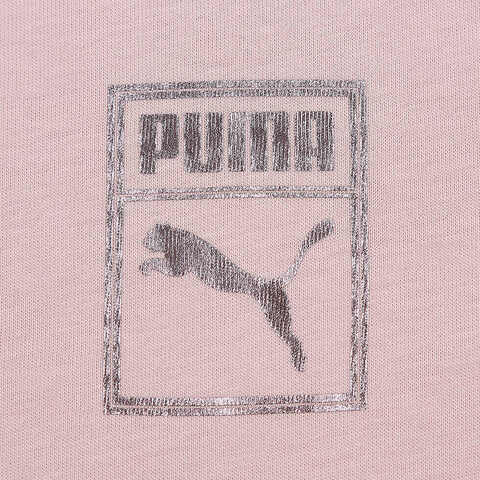 puma彪马2025中性中性-ESS METALLIC Logo Tee-玫瑰红色针织无领短T68927090