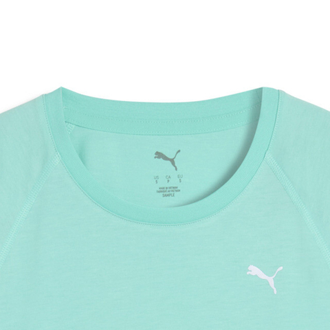 puma彪马2025女子女子-W RUN VELOCITY TEE (TRI-BLEND)-水蓝色梭织无领短T52727559