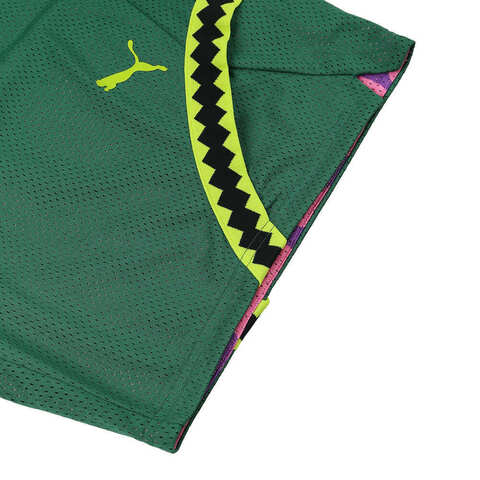 puma彪马2025男子男子-Hoops x TMNT Short-深绿色-紫罗兰-亮粉色梭织短裤63093101