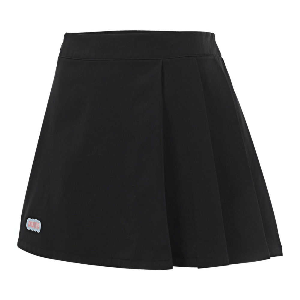 puma彪马2025女子女子-GRAPHIC PUMA PT Woven Skirt W-黑色梭织短裙63312201
