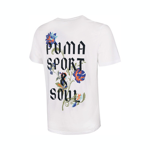 puma彪马2025男子男子-FLORAL SPORT Graphic Boxy Tee-彪马白针织无领短T63334902