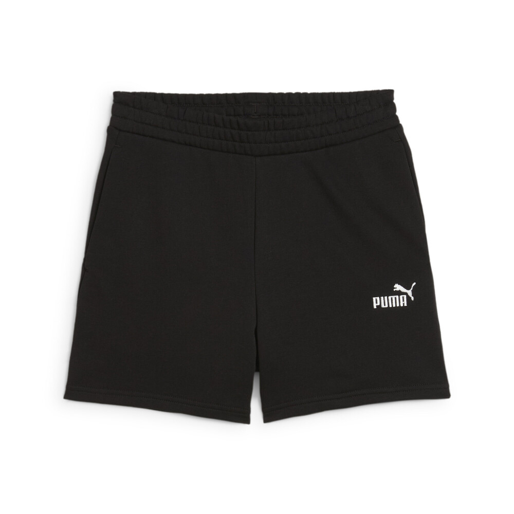 puma彪马2025女子女子-ESS Small No. 1 Logo 5'' High-Waist Shorts TR-黑色针织短裤68894301