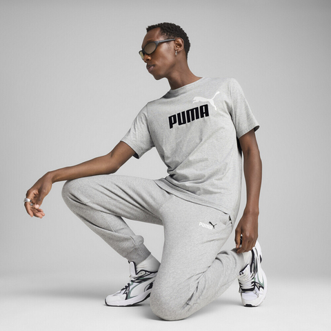 puma彪马2025男子男子-ESS 2 COLOR No. 1 Logo Tee-浅混合灰针织无领短T68894804