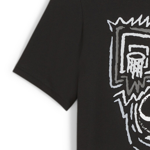 puma彪马2025男子男子-GRAPHICS Year of Sports Tee-黑色针织无领短T68215101