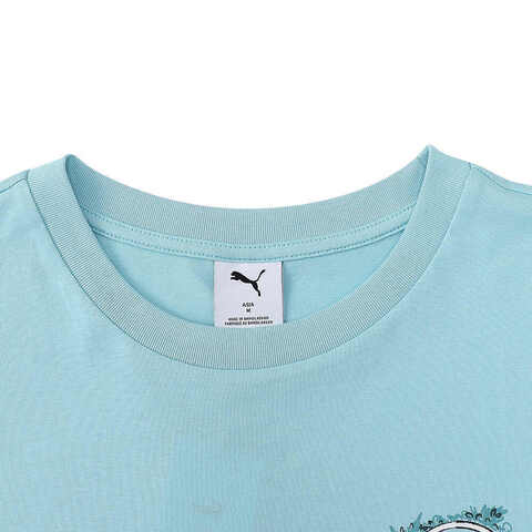 puma彪马2025中性中性-GRAPHICS Villa Tee-湖蓝色针织无领短T63333744