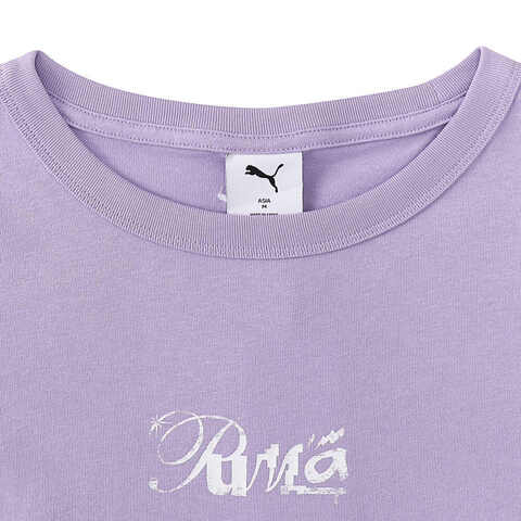 puma彪马2025女子女子-BOUNDLESS MOVES Tee SS W-薰衣草紫针织无领短T63313875