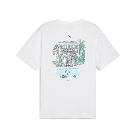 puma彪马2025中性中性-GRAPHICS Villa Tee-彪马白针织无领短T63333702