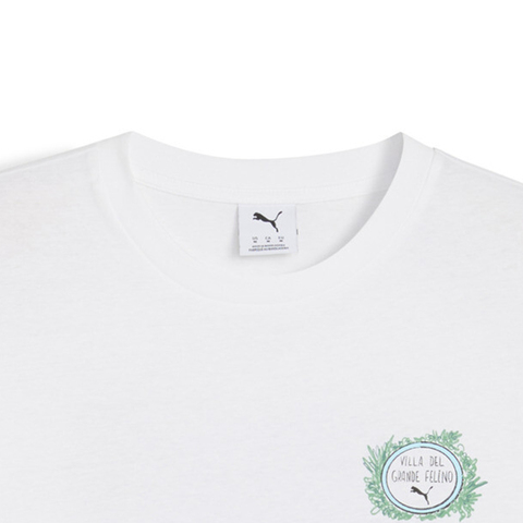 puma彪马2025中性中性-GRAPHICS Villa Tee-彪马白针织无领短T63333702